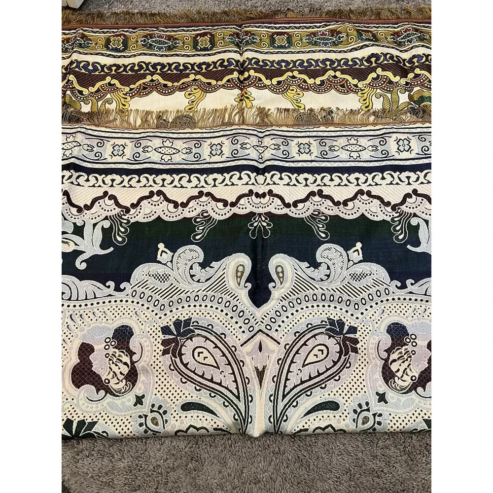 Vintage Spanish Woven Wall Hanging Tapestry Sevilla Spain Indo Persian 48x50 In